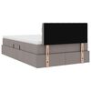 vidaXL Aufbewahrungsbett mit Matratze Taupe 120 x 190 cm Holzwerkstoff