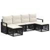 vidaXL Gartensofa-set 6 pcs Schwarz Poly-Rattan