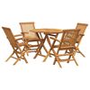vidaXL 5-tlg. Garten-Essgruppe Massivholz Teak
