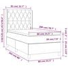 vidaXL Boxspringbett mit Matratze Schwarz 80x200 cm Samt