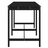 vidaXL Gartentisch Schwarz 203,5x90x110 cm Massivholz Kiefer