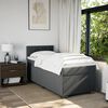 vidaXL Boxspringbett mit Matratze Dunkelgrau 90x190 cm Stoff
