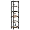 vidaXL B&uuml;cherregal 6 B&ouml;den R&auml;uchereiche 40x30x188 cm Holzwerkstoff