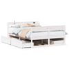 vidaXL Massivholzbett ohne Matratze Wei&szlig; 160x200 Kiefernholz