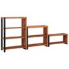 vidaXL B&uuml;cherregal 3 pcs Braun 80 x 30 x 110 cm Massivholz Akazie