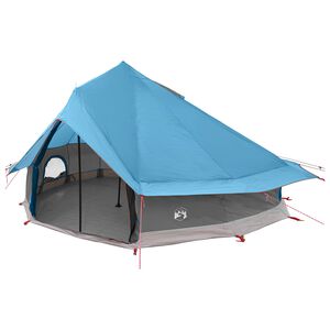 vidaXL Tipi Zelt mit Dach Blau 700 x 700 x 395 cm Polyester und Stahl