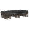vidaXL Gartensofa-set 11 Stk. Grau Poly-Rattan