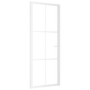 vidaXL Innent&uuml;r 83x201,5 cm Wei&szlig; ESG-Glas und Aluminium