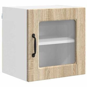 vidaXL Wandglas-Schrank PORTO Sonoma-Eiche 40 x 31 x 40 cm