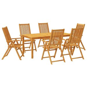 vidaXL 7-tlg. Garten-Essgruppe 180x90x75 cm Massivholz Akazie