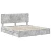 vidaXL Aufbewahrungsbett Beton Grau 200 x 200 cm Holzwerkstoff