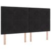 vidaXL Boxspringbett mit Matratze Schwarz 180 x 200 cm Samt