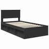 vidaXL Bettrahmen Schwarz 100 x 200 cm Massives Kiefernholz