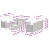 vidaXL Garten-Sofa-Set mit Kissen mit Speicher 9 pcs Schwarz und Creme