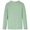 Kinder-Langarmshirt Halbrollkragen Dunkles Minzgrün 128