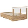 vidaXL Bettrahmen Artisan-Eiche 120 x 190 cm Holzwerkstoff