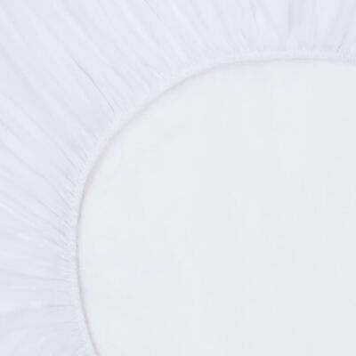 vidaXL Spannbettlaken 2 Stk. Wasserdicht Baumwolle 100x200 cm Weiß