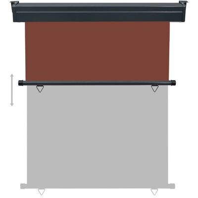 vidaXL Balkon-Seitenmarkise 140 × 250 cm Braun
