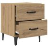 vidaXL Bettschrank 2 pcs Artisan-Eiche 40 x 35 x 47,5 cm Holzwerkstoff