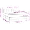 vidaXL Boxspringbett mit Matratze Hellgrau 140x200 cm Samt