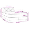 vidaXL Boxspringbett mit Matratze Dunkelgrau 120x190 cm Stoff