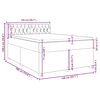 vidaXL Boxspringbett mit Matratze Blau 140x190 cm Stoff