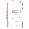 vidaXL Sideboard Hochglanz-Wei&szlig; 34,5x34x90 cm Holzwerkstoff