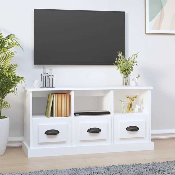 vidaXL TV-Schrank Wei&szlig; 100x35x50 cm Holzwerkstoff
