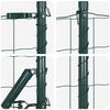 vidaXL Zaun mit Pfosten Gr&uuml;n 0,4 x 25 m Stahl und PVC