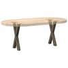 vidaXL Couchtischbeine X-Form 2 Stk. Naturstahl 28x(42-43) cm Stahl
