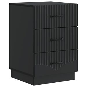 vidaXL Nachttisch Schwarz 43 x 41 x 63,5 cm Holzwerkstoff