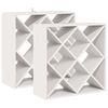 vidaXL Weinregal 2 pcs Wei&szlig; 62 x 25 x 62 cm Massives Kiefernholz