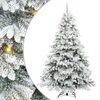 vidaXL K&uuml;nstlicher Weihnachtsbaum mit 300 LEDs Gr&uuml;n 210 cm PE und PVC