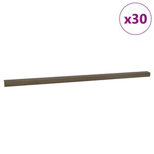 vidaXL Treppenkantenprofile 30 stk. Braun 67 x 3 x 2 cm Aluminium