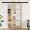 vidaXL Schiebet&uuml;r ORKDAL Natur 83 x 202 cm Massivholz Kiefer und Glas
