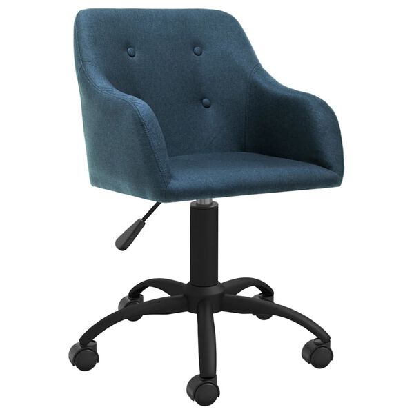vidaXL Esszimmerst&uuml;hle 4 Stk. Drehbar Blau Stoff