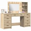 vidaXL Schminktisch mit Schubladen 3 pcs Sonoma-Eiche Holzwerkstoff