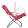 vidaXL Klappbare Strandst&uuml;hle 2 Stk. Stoff Rot