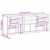 vidaXL LED-Sideboard Altholz 181 x 37 x 67 cm Holzwerkstoff