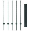 vidaXL Zaun mit Pfosten Gr&uuml;n 1 x 10 m Stahl