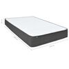 vidaXL Boxspringbett Dunkelgrau Stoff 140x200 cm