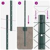 vidaXL Zaun mit Pfosten Gr&uuml;n 1,2 x 25 m Stahl