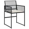 vidaXL 11-tlg. Garten-Essgruppe mit Kissen Schwarz Poly Rattan