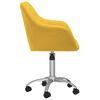 vidaXL Esszimmerst&uuml;hle 2 Stk. Drehbar Gelb Stoff