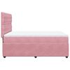 vidaXL Boxspringbett mit Matratze Rosa 160x200 cm Samt