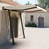 vidaXL Markise Manuell Einziehbar mit Pfosten 3x2,5 m Creme