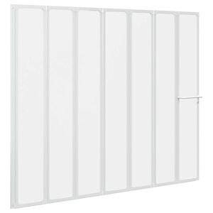 vidaXL Duschwand 140 x 168 cm 7 Paneele Faltbar mit Handtuchhalter