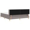 vidaXL Boxspringbett mit Matratze Taupe 180 x 200 cm Stoff