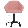 vidaXL Esszimmerst&uuml;hle 4 Stk. Drehbar Rosa Samt