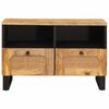 vidaXL TV-Schr&auml;nk mit Regal Braun 70 x 33 x 46 cm Massivholz Mango